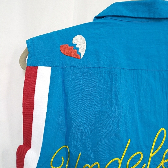 New Urban Outfitters Wayne Sleeveless Button-Down Shirt - Picture 6 of 9